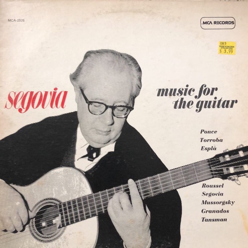 Andre Segovia Music For The Guitar Vinyl Lp '80